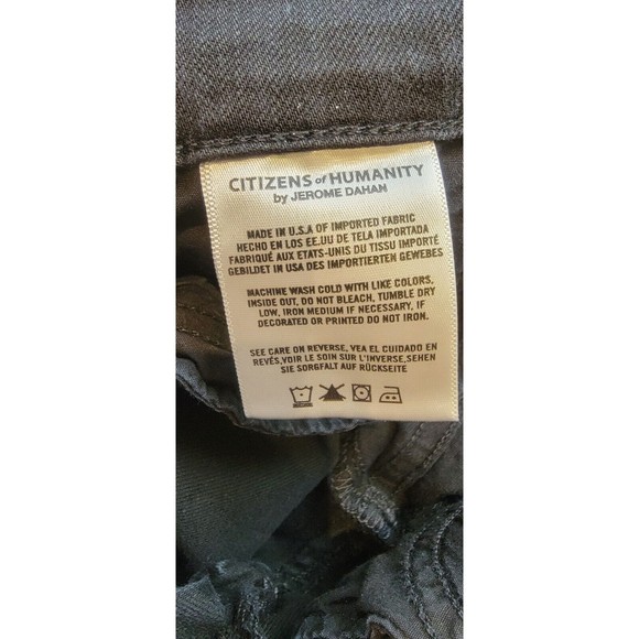 Aritzia Citizens of Humanity Rocket High Rise Jeans Black Diamond 25 - Picture 12 of 12